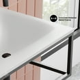 thumbnail image 4 of Lisse 24" Rectangle Concrete Wall-Mount Bathroom Sink in Matte White with Matte Black Frame, 4 of 8