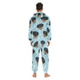 thumbnail image 6 of 1 Piece Adult Onesie Pajamas Cozy & Loose-Fit Sleepsuit Loungewear with Pockets Cartoon Dog Faces and Bones X-Small, 6 of 7