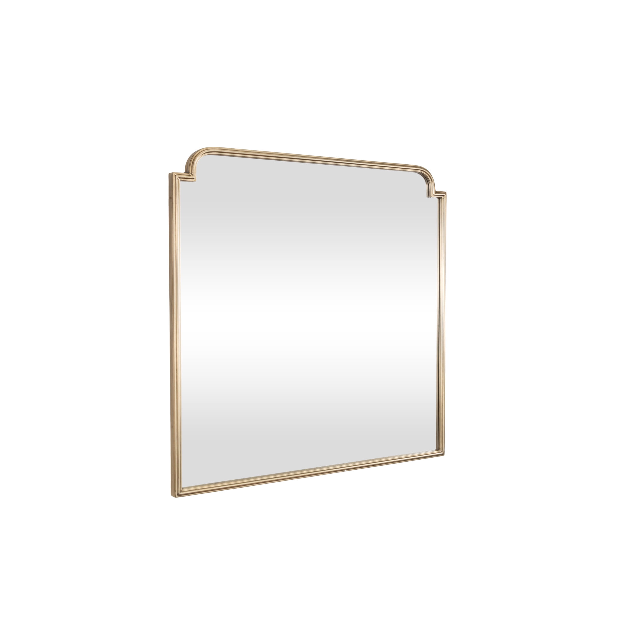 DecMode 35" x 34" Gold Wall Mirror with Thin Frame