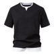 thumbnail image 2 of pstuiky camisetas para hombre, Camiseta deportiva con capucha y botones de moda informal para hombre, manga corta camisas casuales para hombre xxl, 2 of 4