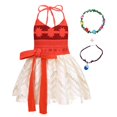 thumbnail image 1 of Niños Oceana Moana Princesa Vestido De Niñas Clásico Maquillaje Fiesta De Halloween Navidad Cumpleaños, 1 of 4