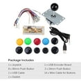 thumbnail image 2 of Zero Delay Arcade Game DIY Kits Parts 10 Buttons JoyStick USB Encoder for MAME PC, 2 of 8
