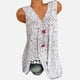 thumbnail image 4 of ICHUANYI ClearanceFashion Women V Collar Printed Broken Flowers Sleeveless Leisure Time Shirt(White, XL) ICHUANYI WER20232080503071, 4 of 7