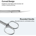 thumbnail image 3 of Manicure Scissors, Extra Fine Eyebrow Scissors for Grooming, Curved Blade Nail Scissors Precise Pointed Tip Grooming Kit for Eyebrow, Eyelash, Trim Nail and Dry Skin, 3 of 5