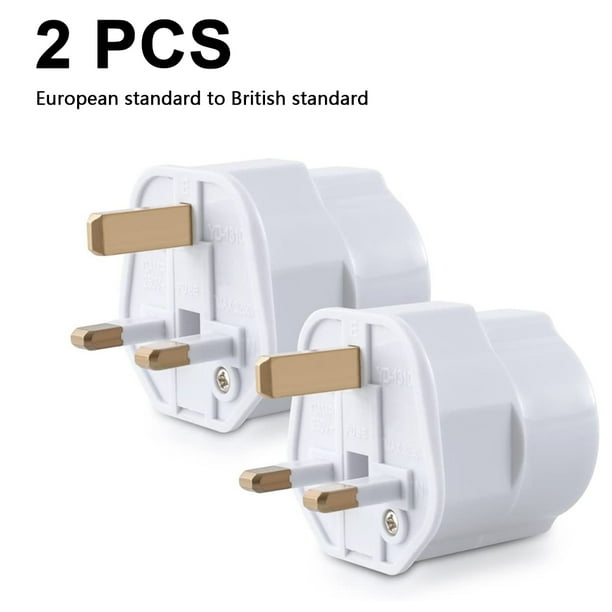 European standard to British standard plug adapter, set of 2 pieces