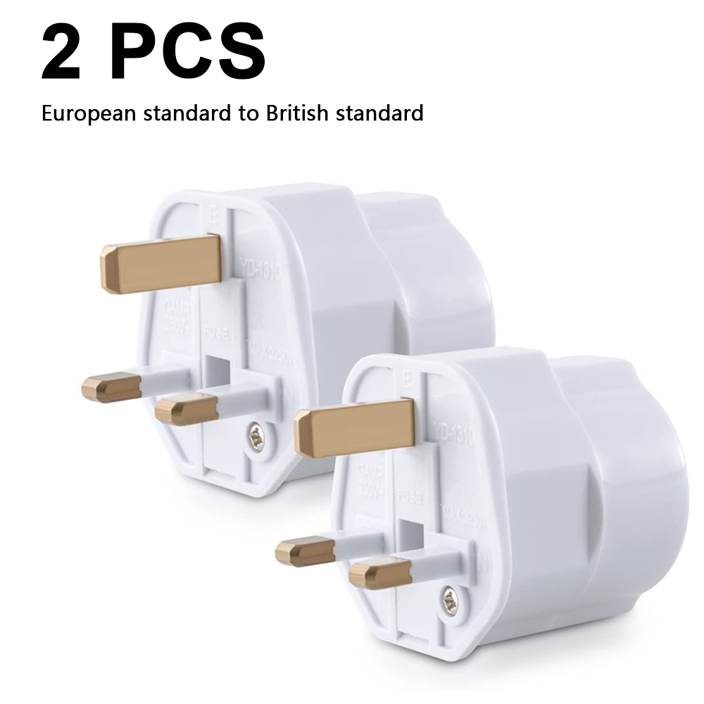 European Standard To British Standard Plug Adapter Set Of 2 Pieces European Standard To British Standard Plug Adapter Set Of 2 Pieces
