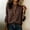 Brown, variant on Mandarin Collar Tops for Women Causal Shirt for Women Fashion Blouse Printing Heavy Industry V Neck Mandarin Collar Blouse Chinese Collar Tops Elegant Resort Wear Purple L