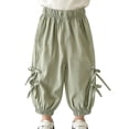 thumbnail image 3 of Liyamei Girls Soft Breathable Leggings with Loose Fit and Knot for Summer Casual Size 3-9 Years, 3 of 5