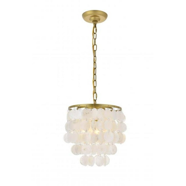 Living District LD5050D10BR Selene 1 Light Brass Ceiling Pendant