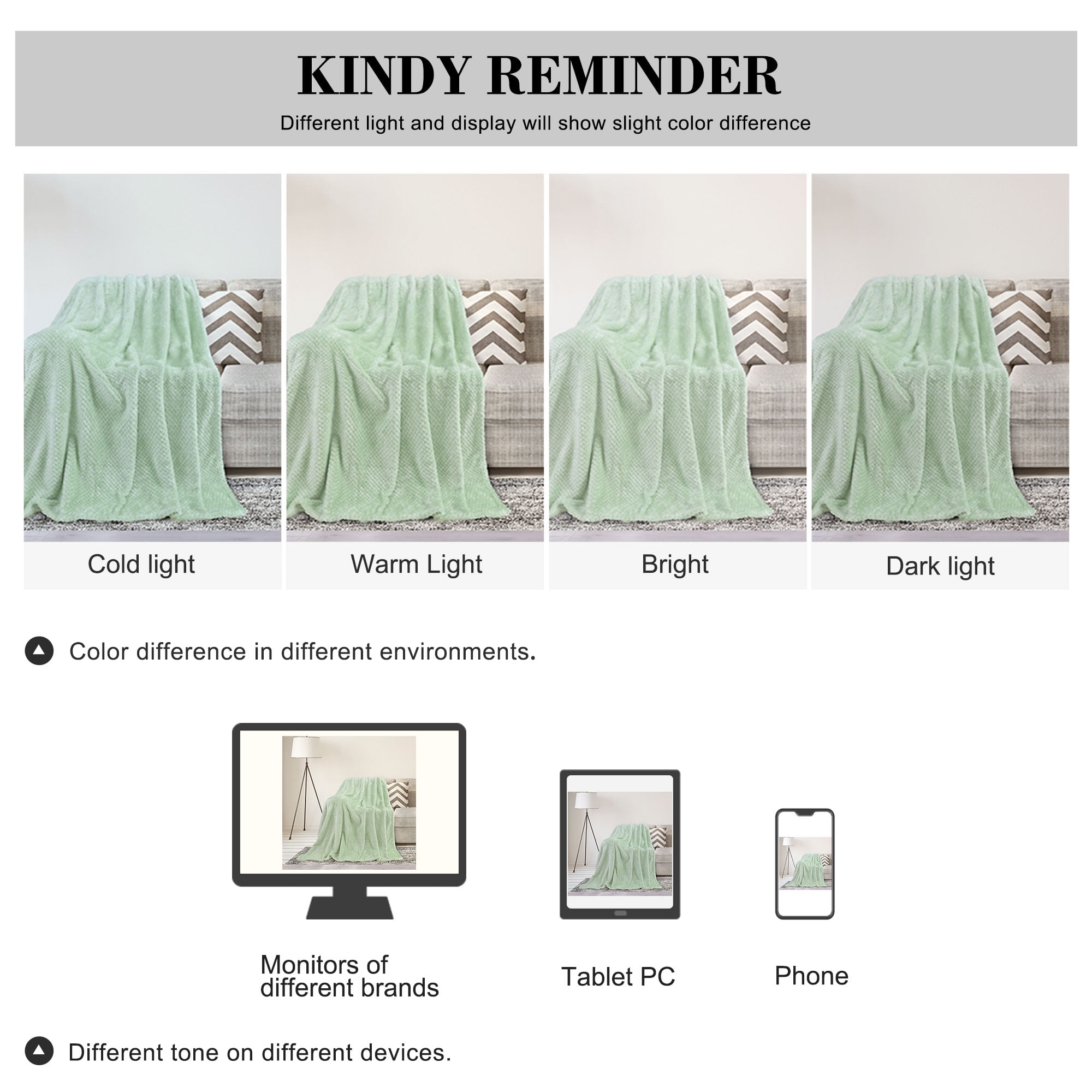Unique Bargains Soft Flannel Fleece Velvet Blanket Pale Green 50" x 60"