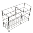 thumbnail image 1 of Stainless Steel Toothbrush and Toothpaste Holder Stand Bathroom Organizer Rack with Slots Design, 1 of 4