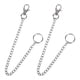 thumbnail image 1 of 2 Pcs 25cm Chain Length Silver Tone Metal Key Ring Keychain w Clip Hook, 1 of 7