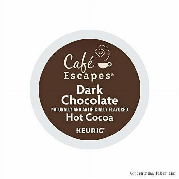 Cafe Escapes, Dark Chocolate Hot Cocoa, Single-Serve Keurig K-Cup Pods, 96 Count (4 Boxes Of 24 Pods)