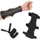 thumbnail image 1 of CHAO (Negro) Protector de brazo de tiro con arco, protector de tiro con arco ajustable con protector de dedo, protector de brazo de cuero para arco recurvo de arco compuesto, 1 of 5
