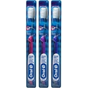Oral-B Indicator Ortho Toothbrush, Trimmed for Braces, 35 Soft (Colors Vary) - Pack of 3