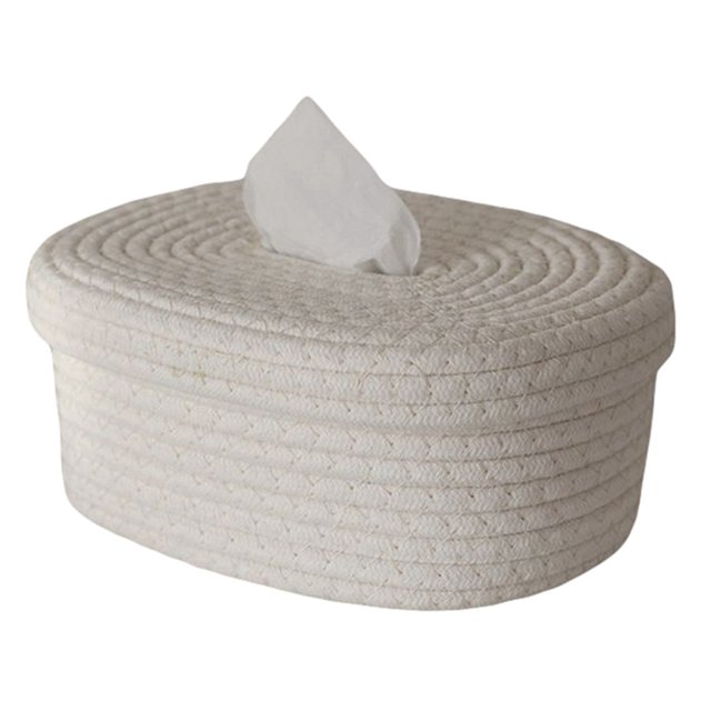 xiaxaixu Tissue Box, Vintage Tissue Case Decorative Desktop Napkin Dispenser Home Office Gift