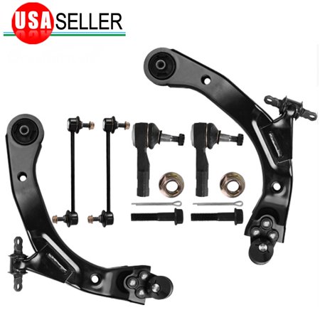 Sway Bar Assembly - 6pc Control Arms & Outer Tie Rods & Sway Bar Links for 2005-2010 Chevrolet Cobalt HHR G5 Pursuit Ion