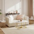 thumbnail image 4 of Costway Nesting Coffee Table Set of 3 with Faux Marble Tabletop & Powder-coated Office, 4 of 8