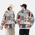 thumbnail image 4 of Fotbe Patchwork In Country Style Chaqueta con Protección Solar UPF 50+ para Hombre y Mujer, Camisa con Capucha y Bolsillos-Large, 4 of 7