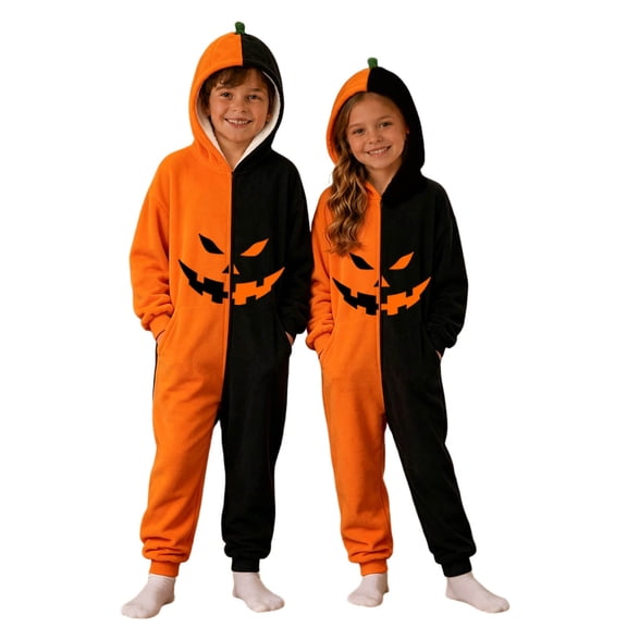 LILIYA Childrens Bat Outfit Jumpsuit Overalls for Boys and Girls My First Halloween Outfit Soft Hooded Romper Playsuit Cosy 8-9 Years