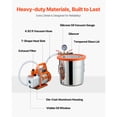 thumbnail image 2 of KFFKFF 3 Gallon Vacuum Chamber Kit with Pump, 3.5 CFM, Stainless Steel Degassing System, Single Stage Vacuum Pump, Tempered Glass Lid, 4.92 ft Hose, Oil Included, Ideal for Wood Stabilization, 2 of 9