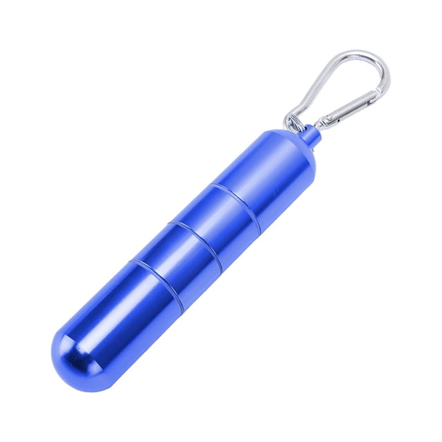 Portable Keychain Case, Aluminum Alloy Tube Organization For Commuting Gold,Blue,Silver,Black