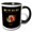 Black/White, variant on 3drose, Image of Dramatic Flaming Horse on Black with Gold New Year Wishes, 11oz Mug
