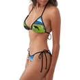 thumbnail image 2 of Disketp Grazing Cows Mountain View para Bañador de Dos Piezas para Mujer, Bikini Sexy Halter String, Conjunto de Bikini en Triángulo, 2 of 6