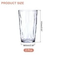 thumbnail image 2 of Uxcell 17oz Acrylic Drinking Glasses, 2Pack Plastic Reusable Tumblers Drinkware for Home Outdoors, Transparent, 2 of 7