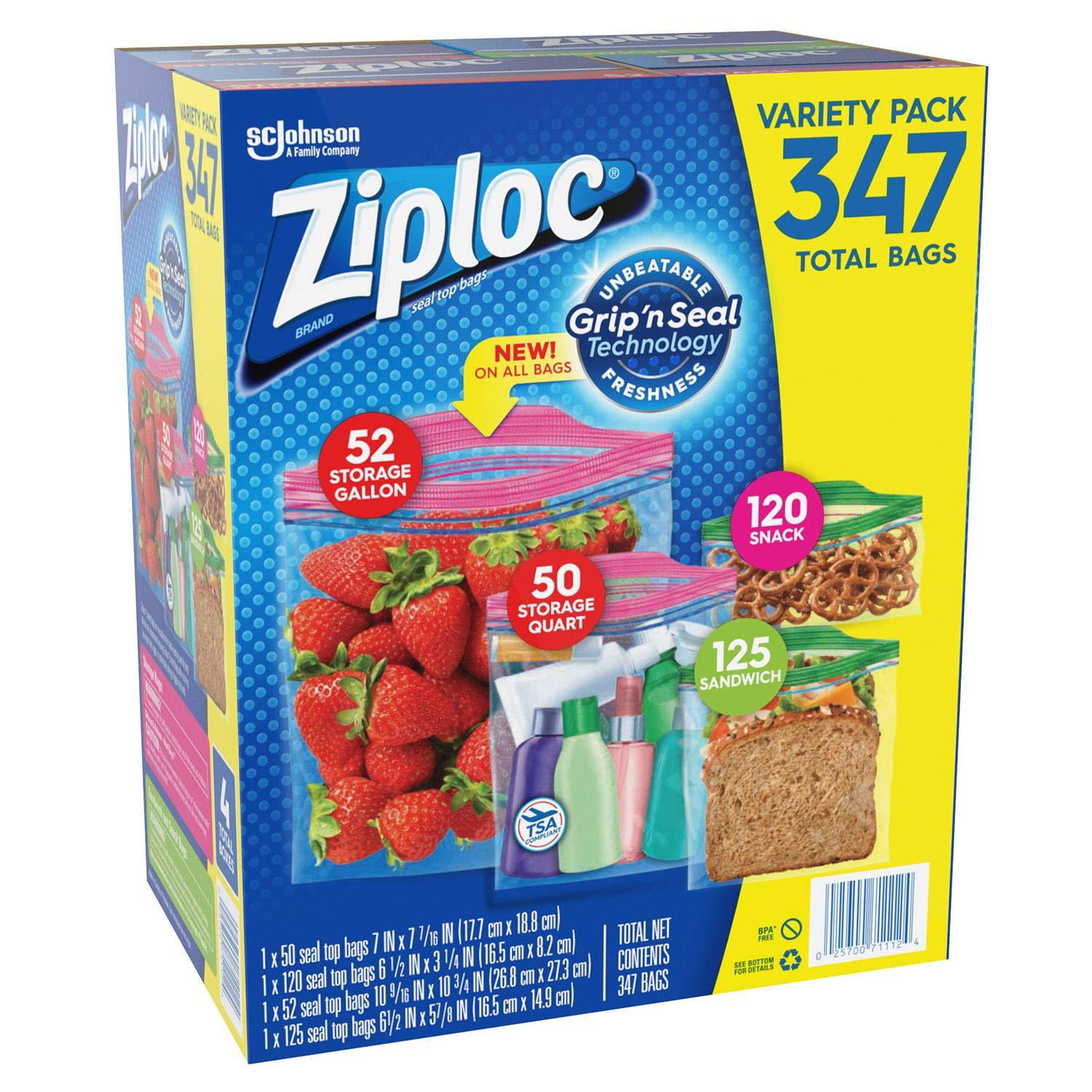 Ziploc Storage Bags A Variety Collection (347 Variety-Pack