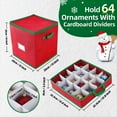 thumbnail image 2 of Caja Plegable para Guardar Adornos Navideños con Capacidad para 64 Bolas Decorativas y Tapa., 2 of 7