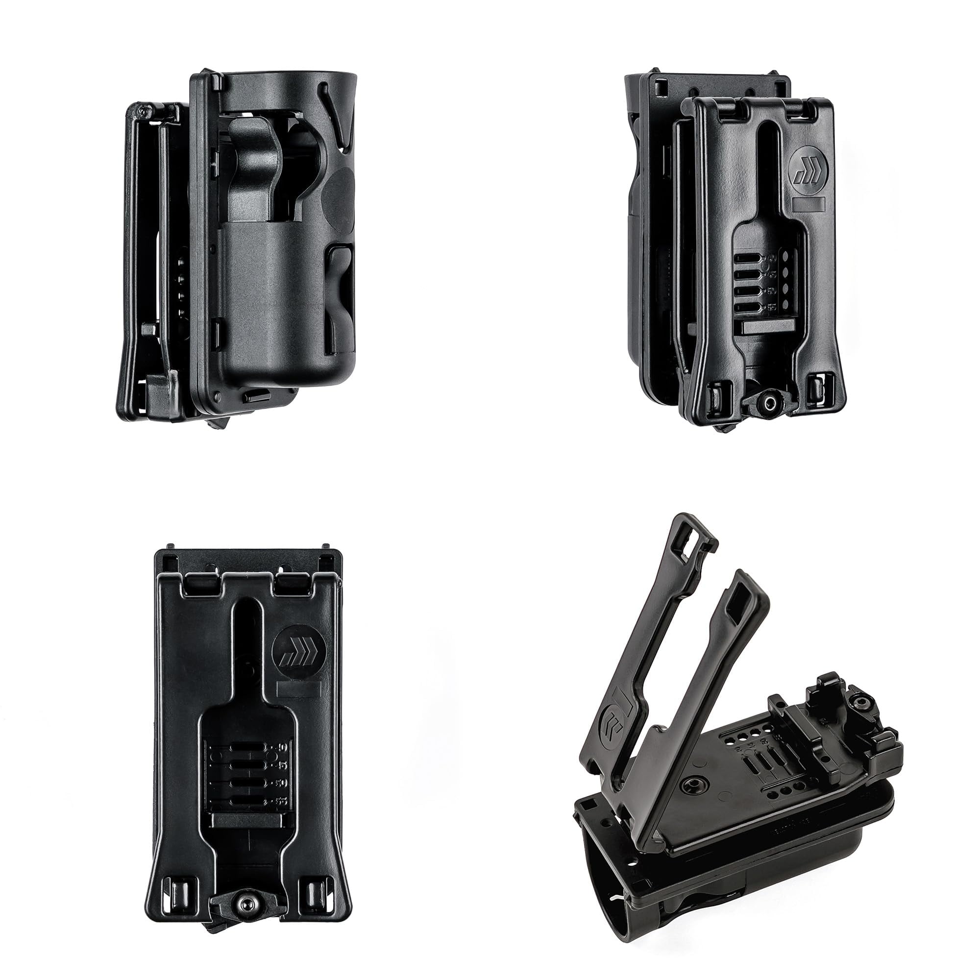Hero’s Pride Edge Polymer Flashlight Pouch – Universal Fit, Belt & MOLLE Compatible, Rotating Clip