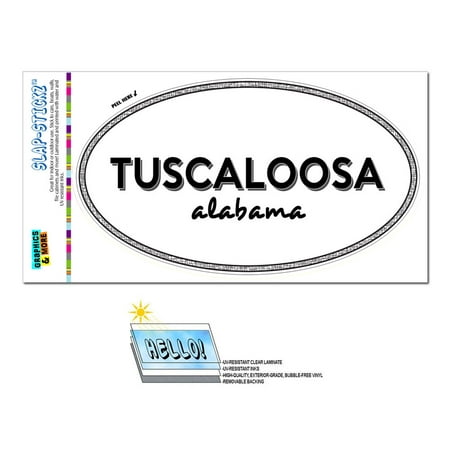 Tuscaloosa, AL - Alabama - Black and White - City State - Oval Laminated (Best Bbq In Tuscaloosa Al)
