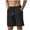 Black, variant on HAOTAGS Mens Solid Color Cotton Shorts Casual Soft Breathable Summer Shorts Khaki Size L