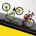 thumbnail image 2 of 1/10 Mountain Bicycle Model with Stand Holder Racing Decors Riding Portable Alloy Plastic Racing Bike Collection Toddlers Tabletop Gift Office Red, 2 of 8