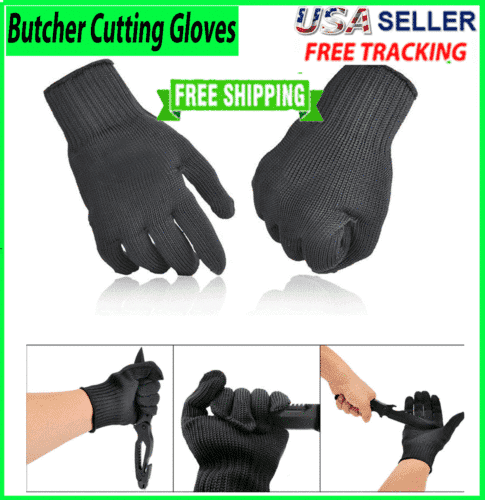 Butcher Gloves Cut Metal Mesh Anti-cutting Breathable Stainless Steel Safety New 