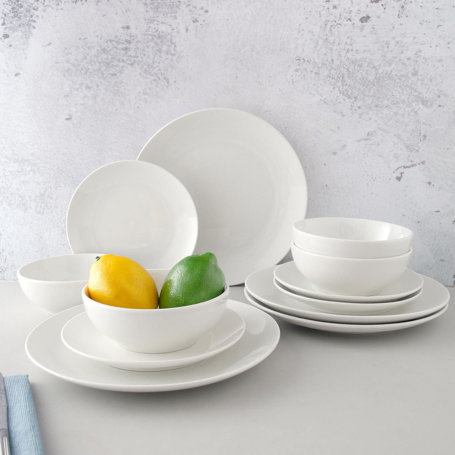 Mainstays Glazed White Round Stoneware Salad Plate, 7.5”