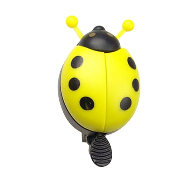 Wweixi Bike Bell Plastic Cartoon Bicycle Alarming Ring Insect Shape Handlebar Small Bell, Yellow