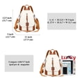 thumbnail image 6 of ALTOSY Fashion Leather Backpack Purse for Women Shoulder Bag with Flap S85 Beige/Brown, 6 of 7