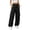 Black, variant on Venzia Women Drawstring Cargo Jogger Pants Loose Wide Leg Streetwear Trousers