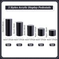 thumbnail image 2 of 5Pcs Black Acrylic Display Block 1.2/1.6/2.4/3.2/4 Inch Round Cylinder Solid Display Pedestal Stand for Jewelry Gem Display Pop Figures Cosmetic Showing, 2 of 9
