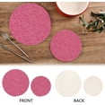 thumbnail image 3 of SKYSONIC 2 pcs Pink Glitter Sparkle Trivet Round Hot Pads, Fantasy Magic Bling Pot Holder Heat Resistant Trivets Cotton Thread Weave Mats Pot Teapot Table, 3 of 7