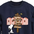 thumbnail image 3 of Peanuts - Summer Edition - Snoopy Looking for a Destination on Sign - Toddler & Youth Crewneck Fleece Sweatshirt, 3 of 5