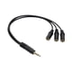 thumbnail image 2 of Divisor de auriculares Cable de audio de 3,5 mm resistente al desgaste y de alto rendimiento 1 a tres, 2 of 9