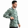 thumbnail image 2 of Sbart Men’s Premium Fishing Shirt with Hoodie Face Mask Lightweight Sun Protection UPF 50+ Long Sleeve for Fishing Hunting Hiking Biking Outdoor Sports Outdoor Activities Camouflage Green Color, 2 of 8