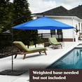 thumbnail image 5 of Pure Garden 10-Foot Offset Patio Umbrella with Crank and Base (Blue), 5 of 8