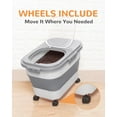 thumbnail image 5 of 20-23 Lbs Dog Food Storage Container - Collapsible Dog Food Container with Wheels Airtight Lids, Scoop and Small Container, Pet Food Storage Dry Food For Dog, Cats and Other Pet (Blue), 5 of 8