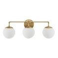 thumbnail image 6 of JONATHAN Y Louis Parisian Globe 25" 3-Light Metal/Frosted Glass Modern Contemporary LED Vanity, Brass Gold, 6 of 8