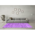 thumbnail image 3 of Ahgly Company Machine Washable Indoor Square Oriental Purple Industrial Area Rugs, 5' Square, 3 of 4