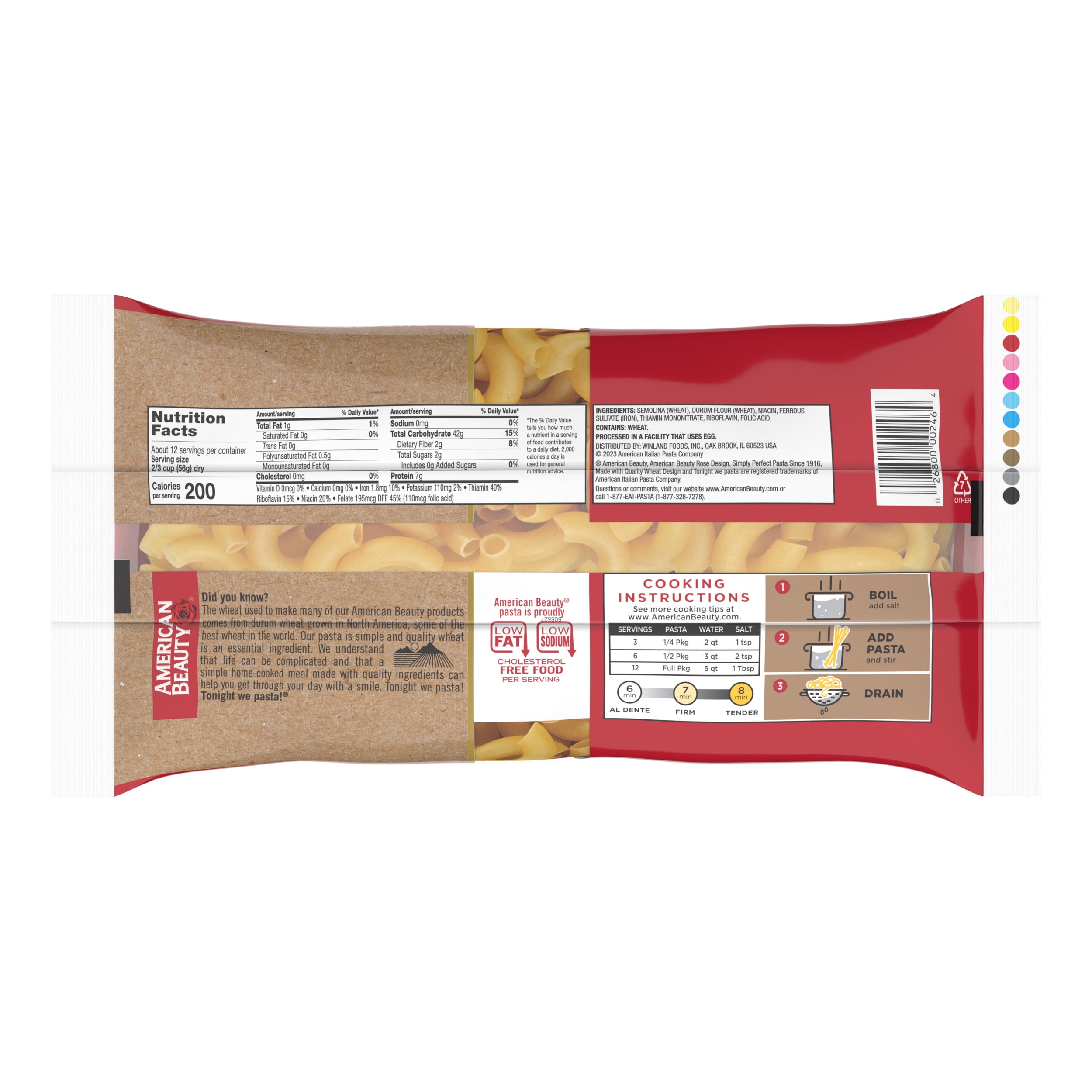 (3 pack) American Beauty 24 oz Large Elbow Pasta